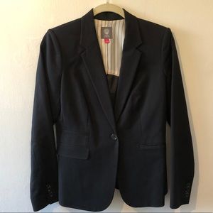 Vince Camuto Stretch Cotton One-Button Blazer